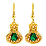 22K Yellow Natural Ruby Drop Earring for Women Jewelry