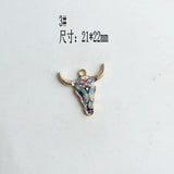 22MM 50Pcs Bull Head Charms DIY Findings Jewelry Making Accessories