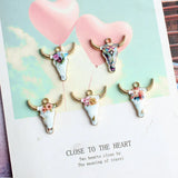 22MM 50Pcs Bull Head Charms DIY Findings Jewelry Making Accessories
