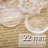 22MM Round Flat Back Crystal Glass Cabochon - 50pcs/lot