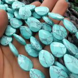 22PCS Semi Precious Malachite Turquoise Jade Labradonite Stones