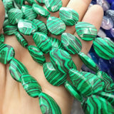 22PCS Semi Precious Malachite Turquoise Jade Labradonite Stones