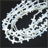 22PCS Mother of Pearl Cross Shape Beads 13x18mm DIY Jewelry Accessories