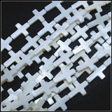 22PCS Mother of Pearl Cross Shape Beads 13x18mm DIY Jewelry Accessories