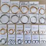 22 Pairs Circle Hoop Earrings Wedding Jewelry Gift Assorted Sizes