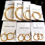 22 Pairs Circle Hoop Earrings Wedding Jewelry Gift Assorted Sizes