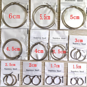 22 Pairs Circle Hoop Earrings Wedding Jewelry Gift Assorted Sizes