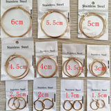 22 Pairs Circle Hoop Earrings Wedding Jewelry Gift Assorted Sizes