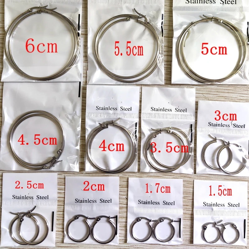 22 Pairs Circle Hoop Earrings Wedding Jewelry Gift Assorted Sizes