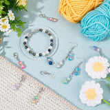 22Pcs Rainbow Beaded Crochet Stitch Marker with Lobster Clasp