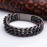 Heavy Wide 316L Stainless Steel Bracelet Men Bicycle Motorcycle Chain