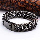 Heavy Wide 316L Stainless Steel Bracelet Men Bicycle Motorcycle Chain