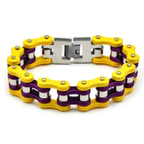 17mm Green Yellow Red Bangle Heavy Men Motorcycle Biker Chain Bracelet