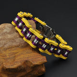 17mm Green Yellow Red Bangle Heavy Men Motorcycle Biker Chain Bracelet