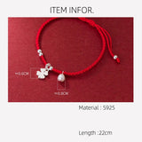 925 Silver Rope Bracelets Red Thread Line Bracelets For Women
