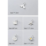 925 Sterling Silver Rope Bracelet Fish Flower Daisy Lock