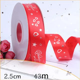 Love Ribbon Flower Decorative Ribbon Rose Bouquet Ribbon
