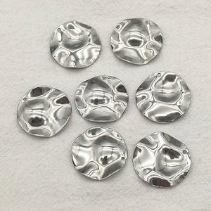 22mm 100pcs Stainless Steel Pendant Round-Shape Charm DIY Jewelry Making