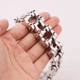 22mm Stainless Steel Silver Biker Men's Bracelet Motorcycle Chain Punk Rock Roll