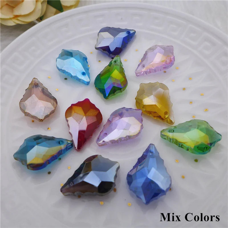 22mm Maple Baroque Crystal Pendant Beads for Jewelry Making DIY 48pcs