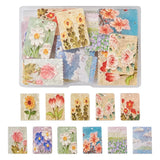 22pcs Flower Acrylic Pendants Embossed Printed Dangle Charms for Jewelry Making