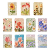 22pcs Flower Acrylic Pendants Embossed Printed Dangle Charms for Jewelry Making