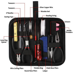 22pcs Jewelry Making and Repair Tool Kit DIY Necklace Bracelet Pliers Set