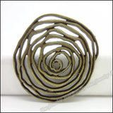 22pcs Vintage Flower Charms Pendant Bronze Jewelry Making