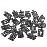 22pcs Tarot Card Stainless Steel Pendant Necklace Never Fade