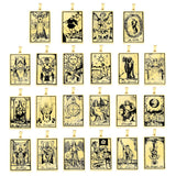 22pcs Tarot Card Stainless Steel Pendant Necklace Never Fade