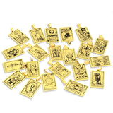 22pcs Tarot Card Stainless Steel Pendant Necklace Never Fade