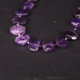 Dark Amethysts Faceted Slab Nugget Loose Beads - 22pcs/strand