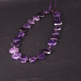 Dark Amethysts Faceted Slab Nugget Loose Beads - 22pcs/strand