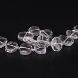Natural Clear Crystal Faceted Slab Nugget Loose Beads Quartz Stone