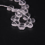 Natural Clear Crystal Faceted Slab Nugget Loose Beads Quartz Stone