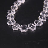Natural Clear Crystal Faceted Slab Nugget Loose Beads Quartz Stone