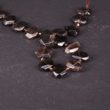 Natural Smoky Quartzs Faceted Slab Nugget Beads for Jewelry Making