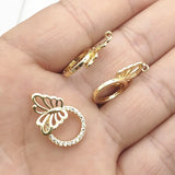 Real Plating CZ Butterfly Charm Pendant 10pcs