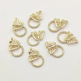 Real Plating CZ Butterfly Charm Pendant 10pcs