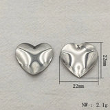 100pcs 304 Stainless Steel Heart Charm Pendants for DIY Jewelry Making