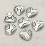 100pcs 304 Stainless Steel Heart Charm Pendants for DIY Jewelry Making