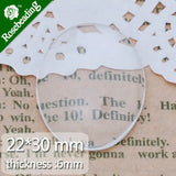22x30mm Oval Clear Crystal Glass Cabochon Flat Back 50pcs/lot