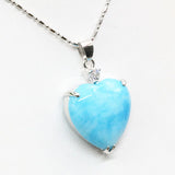 Chain Heart Drop Pendant Natural Jades Stone Necklace Charm Pendants B3348
