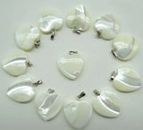 15mm Natural Mother of Pearl Beads for Pendant Jewelry Making 50pcs