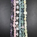 Raw Crystal Nugget Beads Amethysts Fluorite Pendant