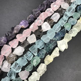 Raw Crystal Nugget Beads Amethysts Fluorite Pendant
