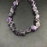 Raw Crystal Nugget Beads Amethysts Fluorite Pendant