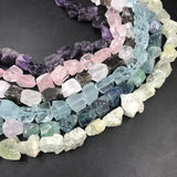 Raw Crystal Nugget Beads Amethysts Fluorite Pendant