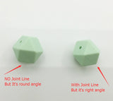 23.2MM Geometric Hexagon Silicone Beads Lot of 20pcs