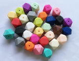 23.2MM Geometric Hexagon Silicone Beads Lot of 20pcs